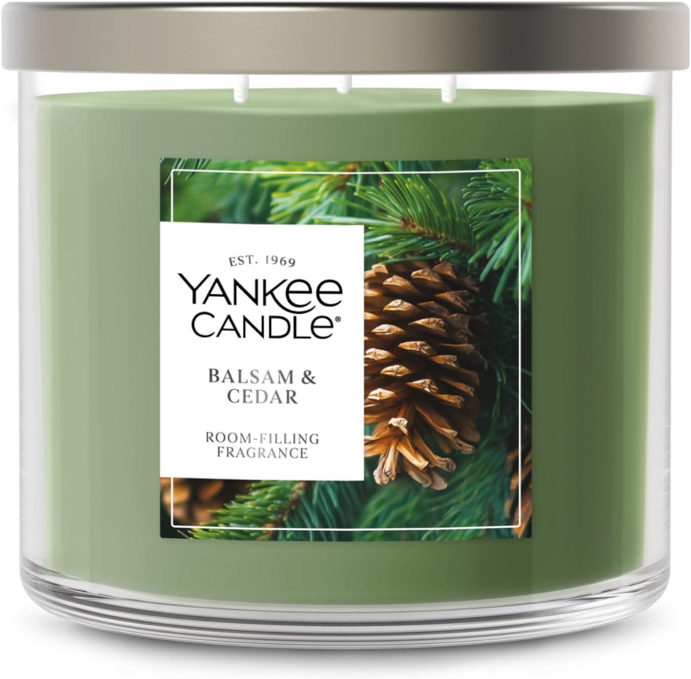imageYankee Candle Balsam ampamp Cedar Holiday Scented Candle 22oz Large Jar with up to 150 Hour Burn Time GiftableBalsam Cedar