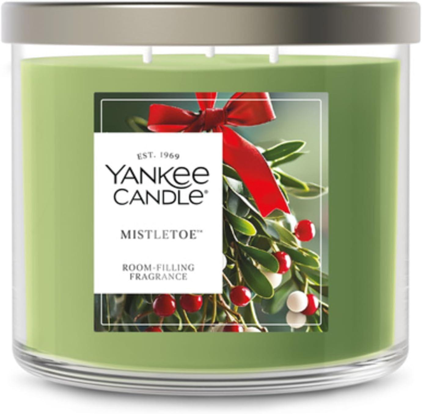 imageYankee Candle Balsam ampamp Cedar Holiday Scented Candle 22oz Large Jar with up to 150 Hour Burn Time GiftableMistletoe