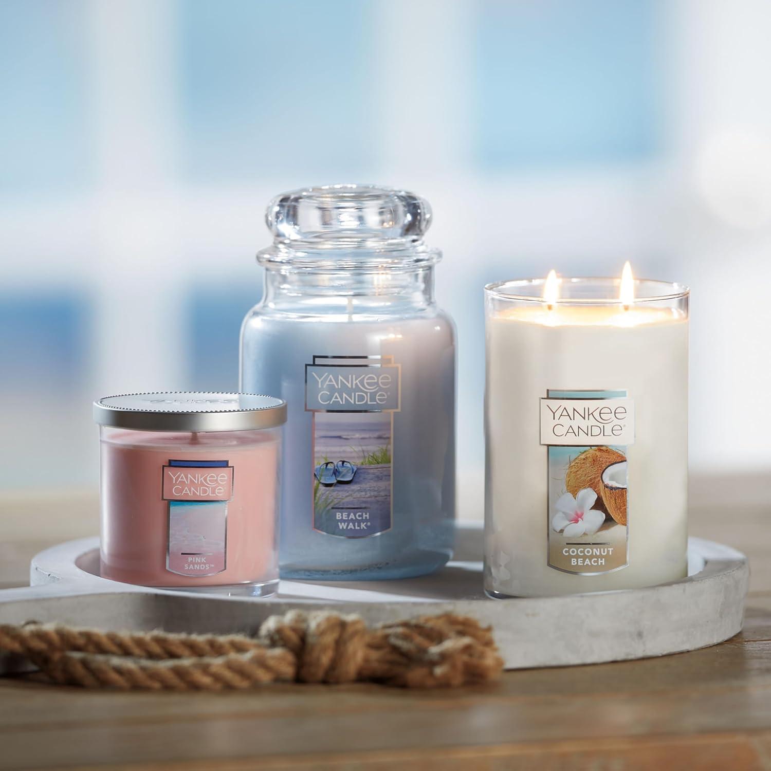 imageYankee Candle Beach Walk Scented Classic 22oz Large Jar Single Wick Candle Over 110 Hours of Burn Time Multicolored