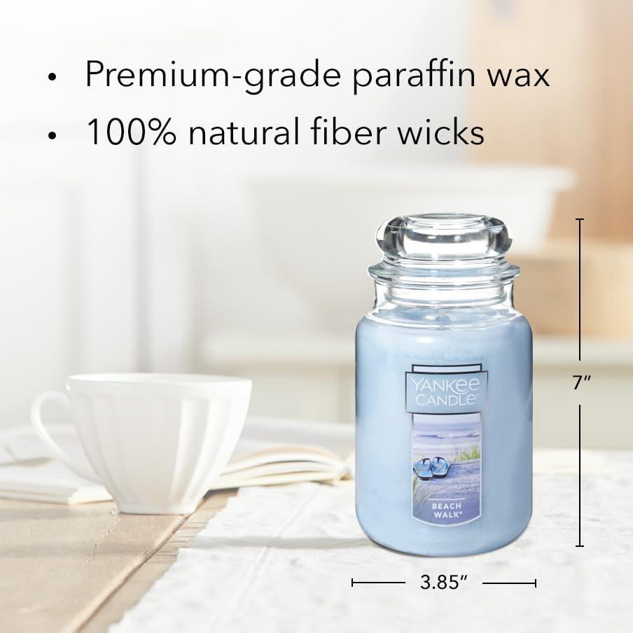 imageYankee Candle Beach Walk Scented Classic 22oz Large Jar Single Wick Candle Over 110 Hours of Burn Time Multicolored