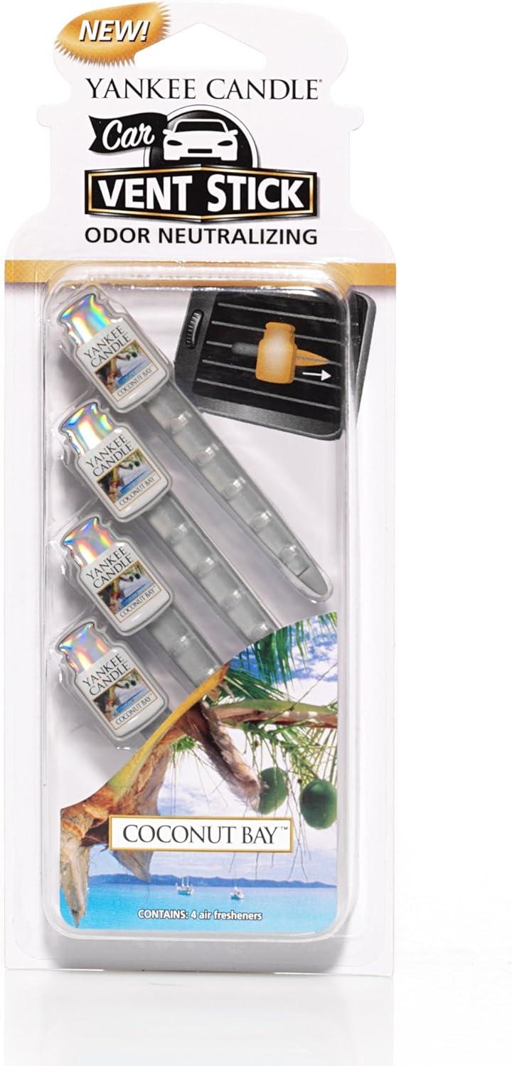 imageYankee Candle Car Air Fresheners Car Vent Stick Bahama Breeze Scented Includes 4 Odor Neutralizing Sticks Each Lasts Up To 2 Weeks1 Count Pack of 1
