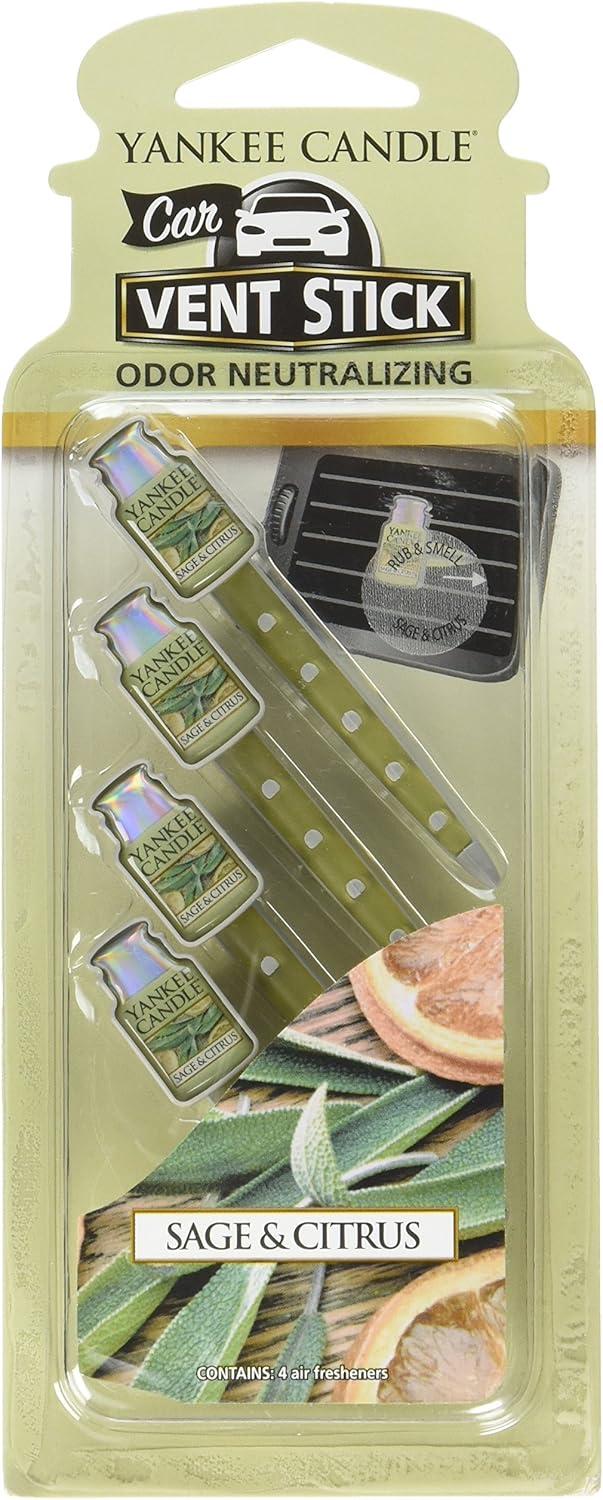 imageYankee Candle Car Air Fresheners Car Vent Stick Bahama Breeze Scented Includes 4 Odor Neutralizing Sticks Each Lasts Up To 2 Weeks1 Count Pack of 1