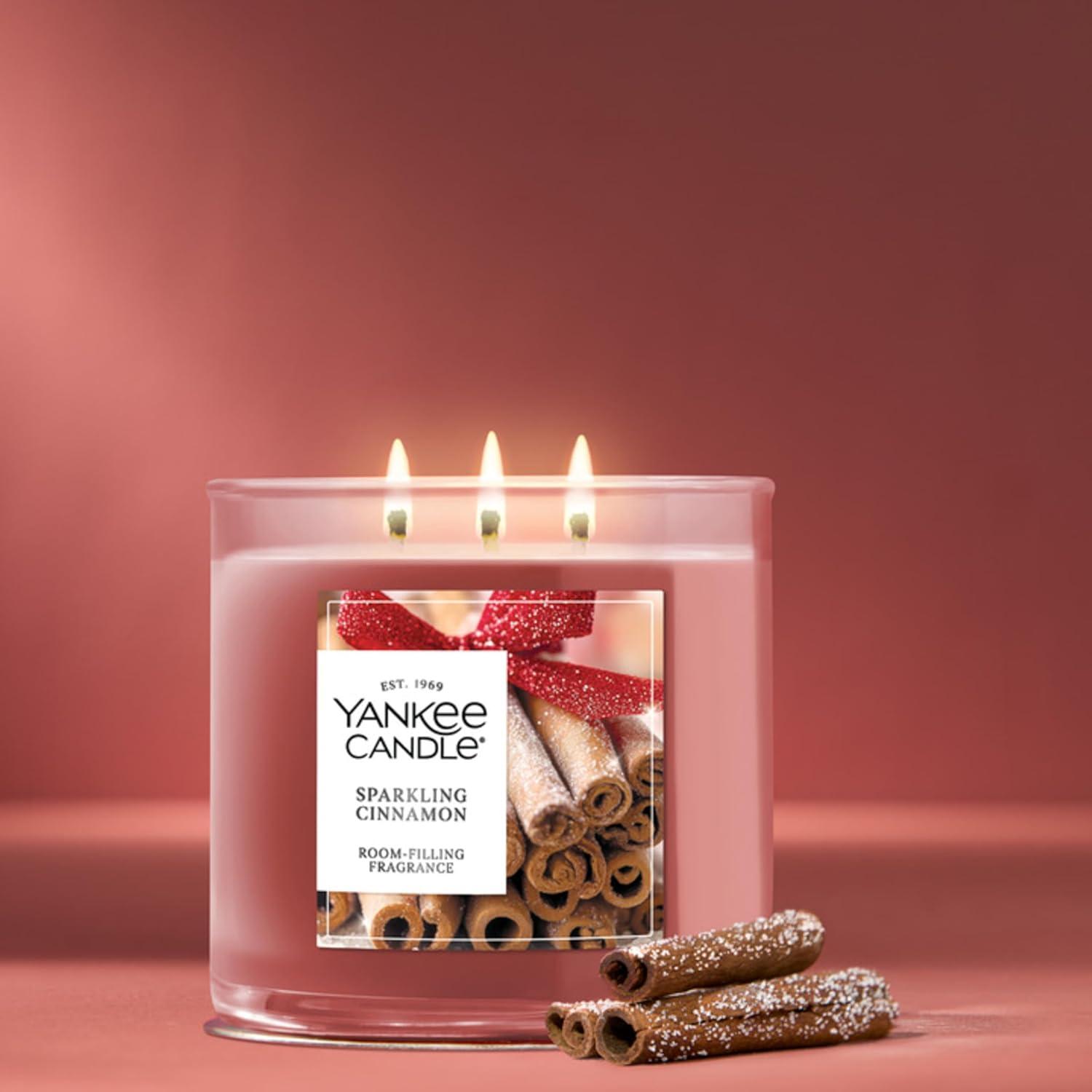 imageYankee Candle Christmas Cookie Scented Candle 22oz Large Jar with up to 150 Hour Burn Time Giftable HolidaysSparkling Cinnamon