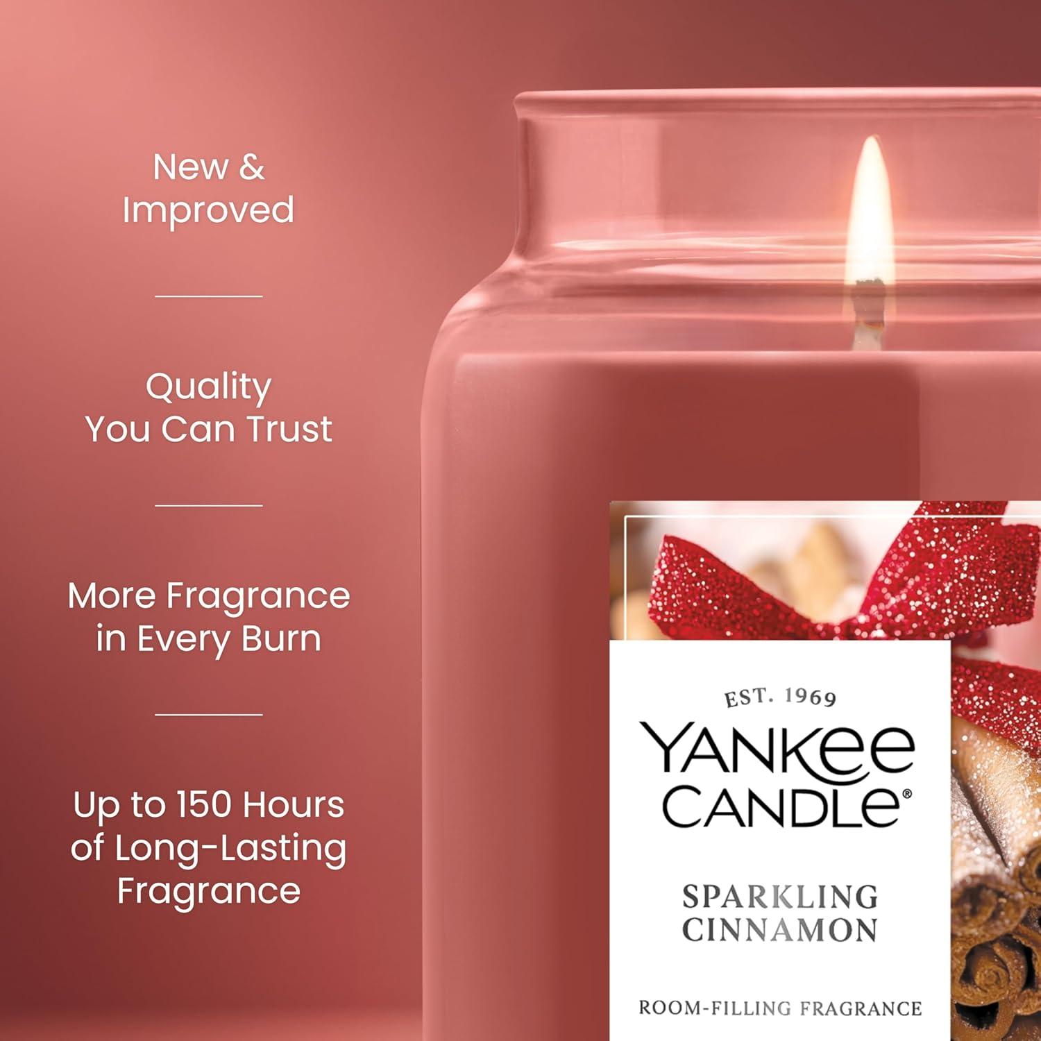 imageYankee Candle Christmas Cookie Scented Candle 22oz Large Jar with up to 150 Hour Burn Time Giftable HolidaysSparkling Cinnamon