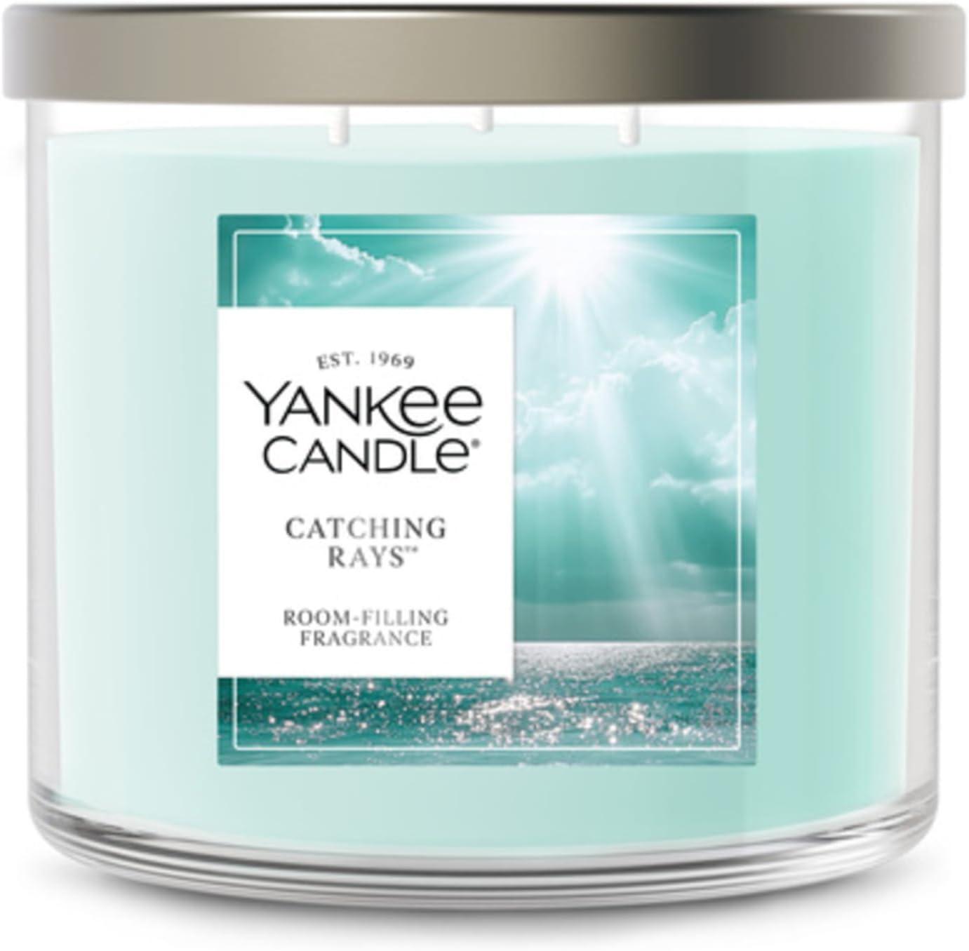 imageYankee Candle Clean Cotton Scented Candle 22oz Large Jar with up to 150 Hour Burn Time Giftable BirthdaysCatching Rays