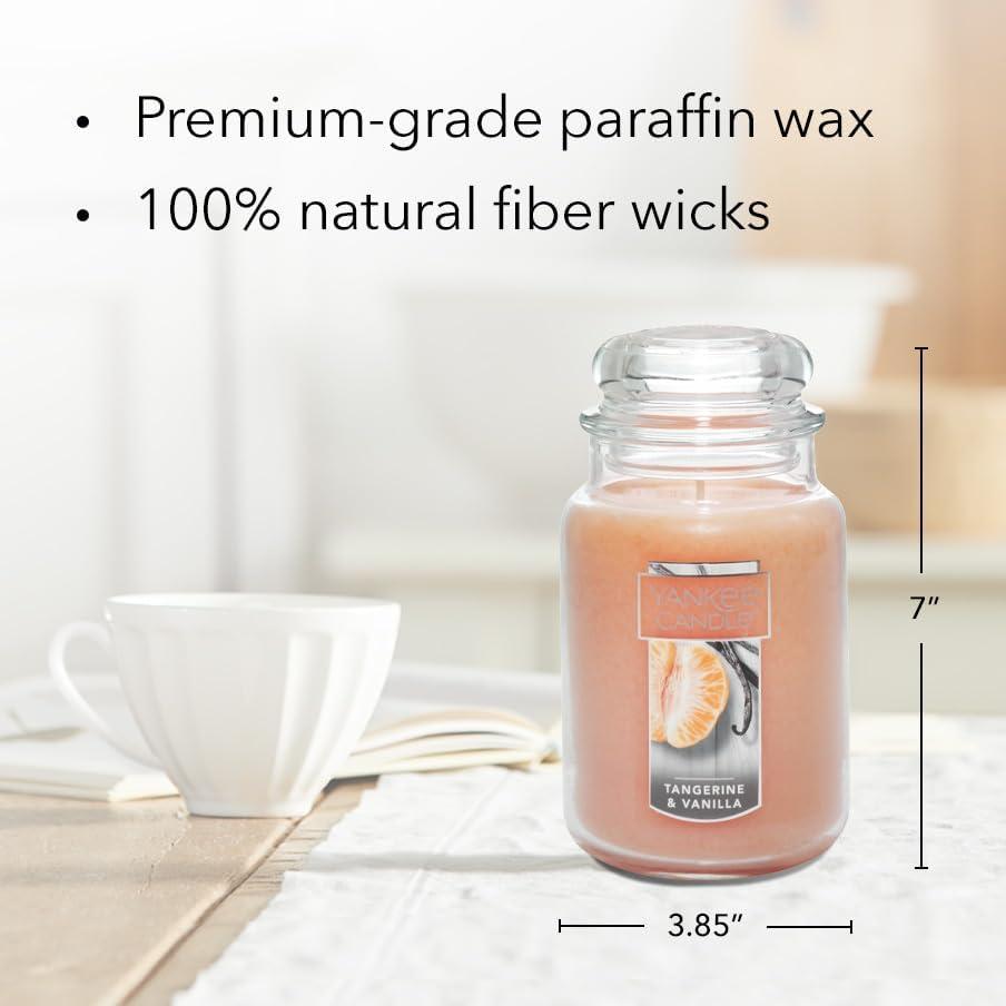 imageYankee Candle French Vanilla Scented Classic 22oz Large Jar Single Wick Candle Over 110 Hour Burn Time Ideal for Entertaining Personal Relaxation GiftingTangerine Vanilla