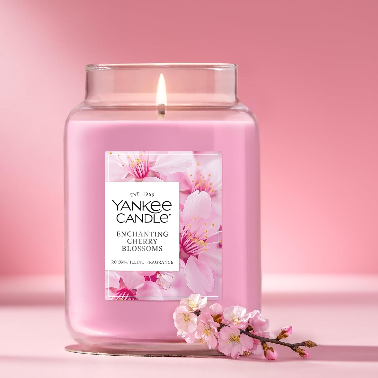 imageYankee Candle Midnight Jasmine Scented Candle 22oz Large Jar with up to 150 Hour Burn Time GiftableEnchanting Cherry Blossom