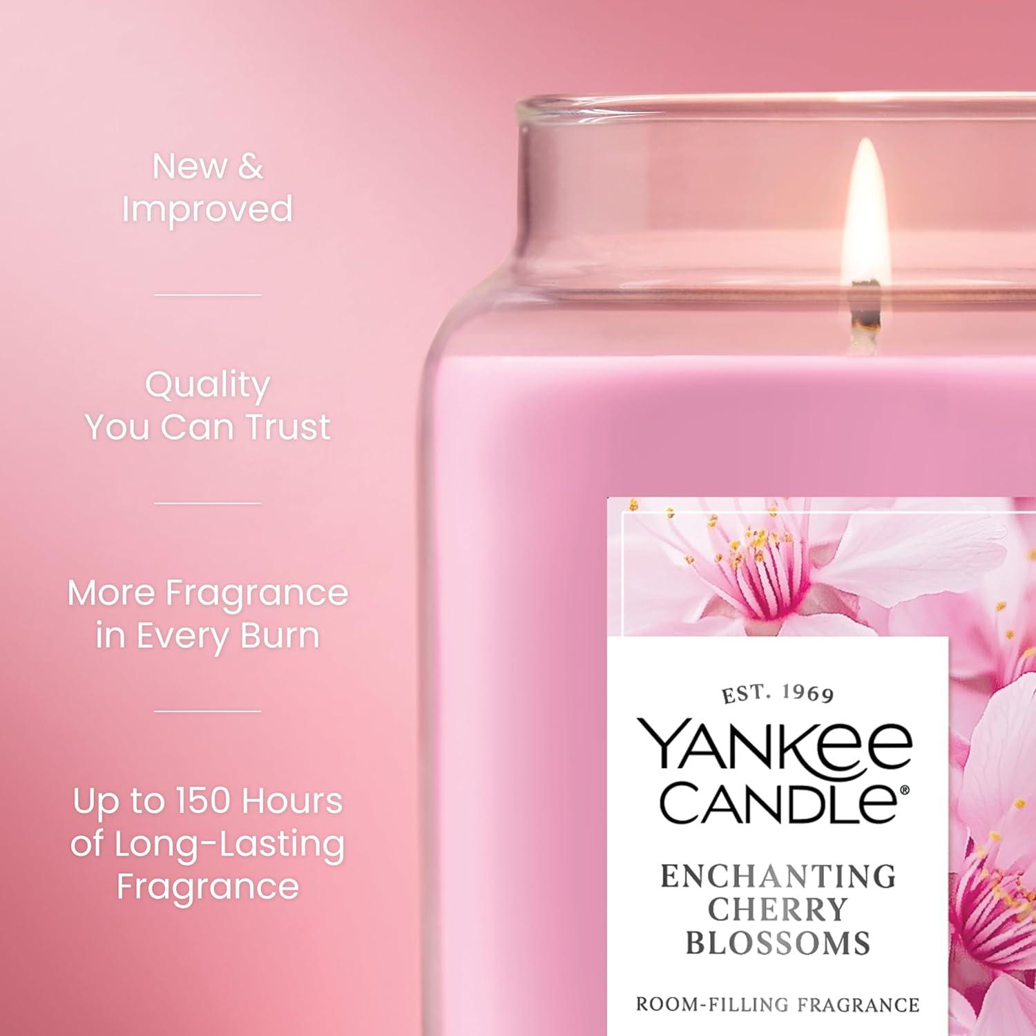 imageYankee Candle Midnight Jasmine Scented Candle 22oz Large Jar with up to 150 Hour Burn Time GiftableEnchanting Cherry Blossom
