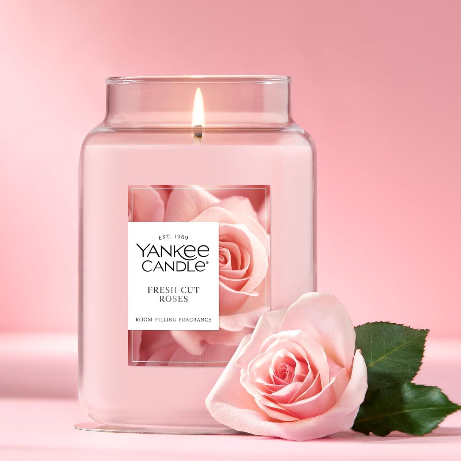imageYankee Candle Midnight Jasmine Scented Candle 22oz Large Jar with up to 150 Hour Burn Time GiftableFresh Cut Roses