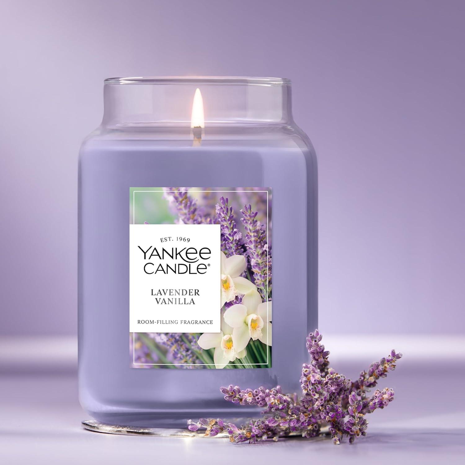 imageYankee Candle Midnight Jasmine Scented Candle 22oz Large Jar with up to 150 Hour Burn Time GiftableLavender Vanilla