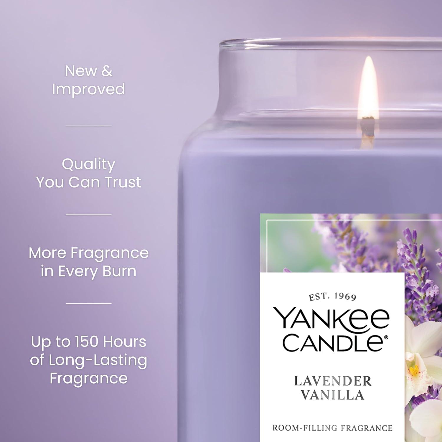 imageYankee Candle Midnight Jasmine Scented Candle 22oz Large Jar with up to 150 Hour Burn Time GiftableLavender Vanilla