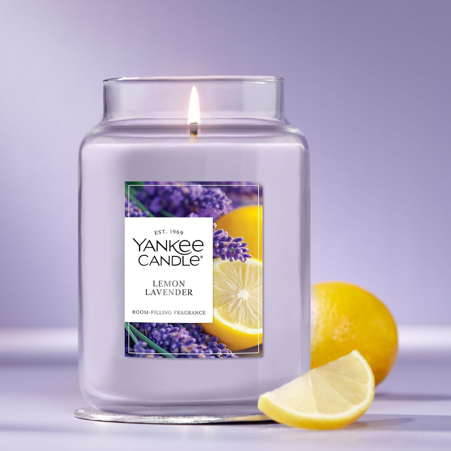 imageYankee Candle Midnight Jasmine Scented Candle 22oz Large Jar with up to 150 Hour Burn Time GiftableLemon Lavender
