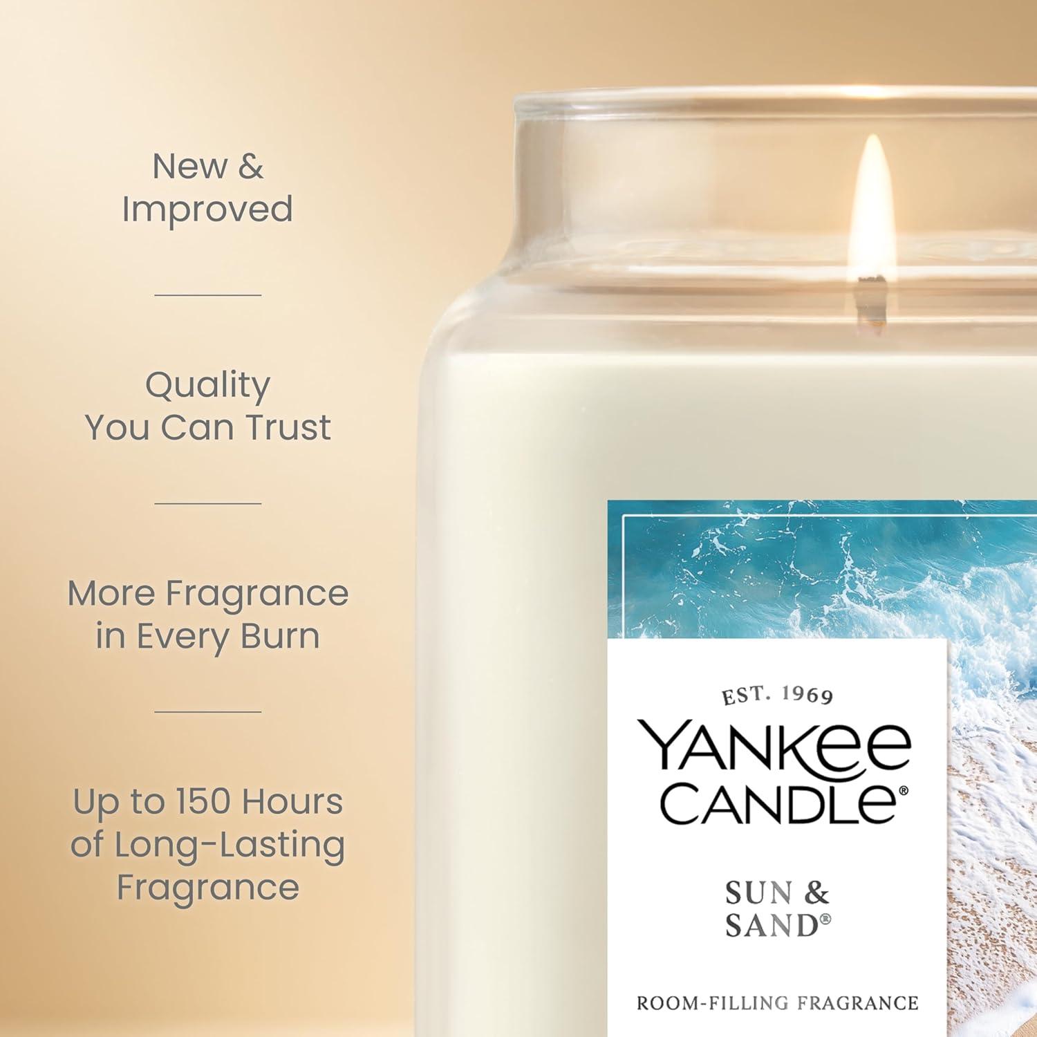 imageYankee Candle Sage ampamp Citrus Scented Candle 22oz Large Jar with up to 150 Hour Burn Time Giftable BirthdaysSun Sand