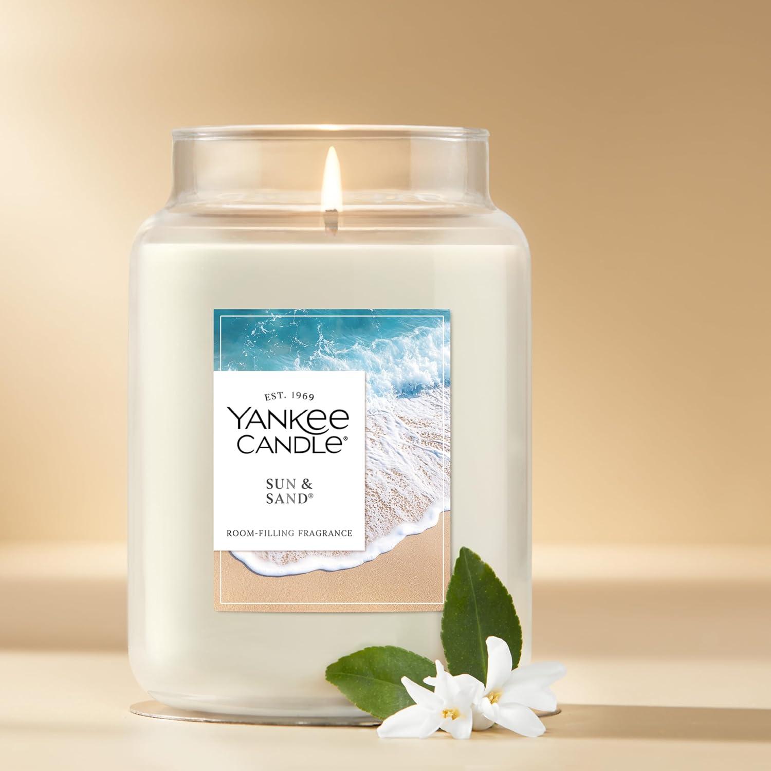 imageYankee Candle Sage ampamp Citrus Scented Candle 22oz Large Jar with up to 150 Hour Burn Time Giftable BirthdaysSun Sand