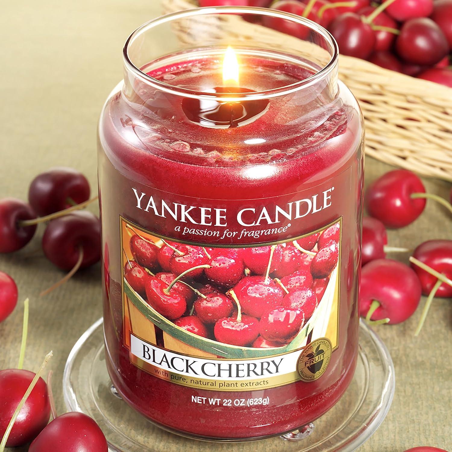 imageYankee Candle Scented Candle Black Cherry Large Jar Long Burning Candles up to 150 Hours Perfect Mothers Day and Easter Gifts for Women