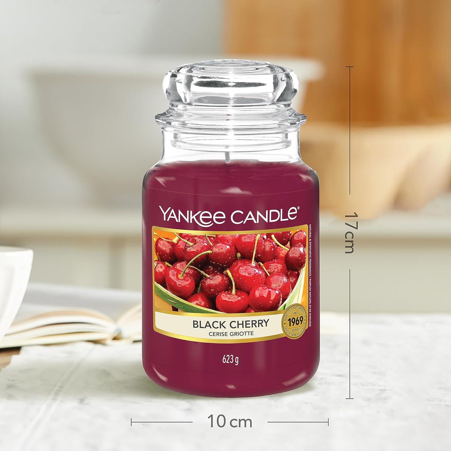 imageYankee Candle Scented Candle Black Cherry Large Jar Long Burning Candles up to 150 Hours Perfect Mothers Day and Easter Gifts for Women