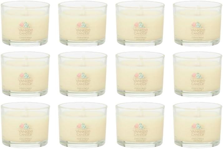 imageYankee Candle Signature Votive Mini Candle Jar Vanilla Cupcake Scent Natural Soy Wax Blend Candle with Natural Fiber Wick 13 OZ Glass Jar Pack of 4Christmas Cookie