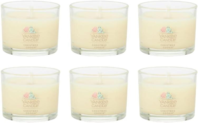 imageYankee Candle Signature Votive Mini Candle Jar Vanilla Cupcake Scent Natural Soy Wax Blend Candle with Natural Fiber Wick 13 OZ Glass Jar Pack of 4Christmas Cookie