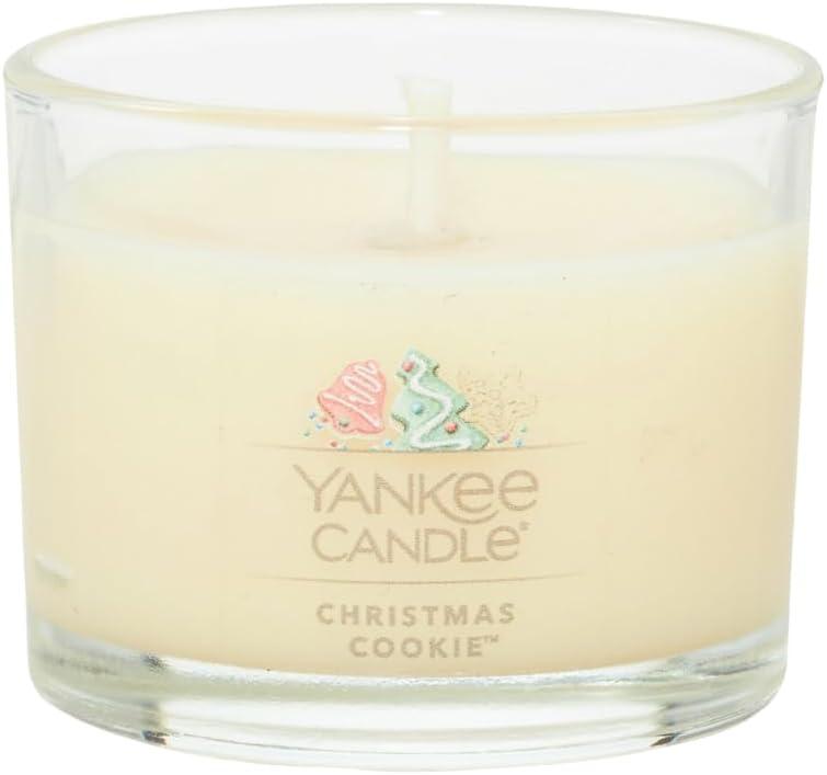 imageYankee Candle Signature Votive Mini Candle Jar Vanilla Cupcake Scent Natural Soy Wax Blend Candle with Natural Fiber Wick 13 OZ Glass Jar Pack of 4Christmas Cookie