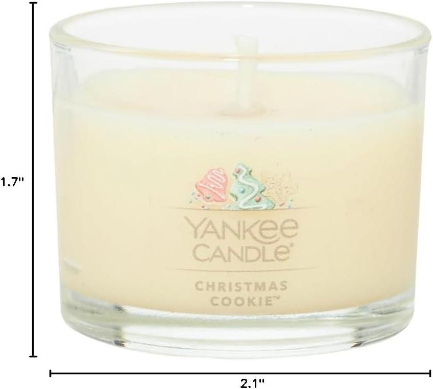 imageYankee Candle Signature Votive Mini Candle Jar Vanilla Cupcake Scent Natural Soy Wax Blend Candle with Natural Fiber Wick 13 OZ Glass Jar Pack of 4Christmas Cookie