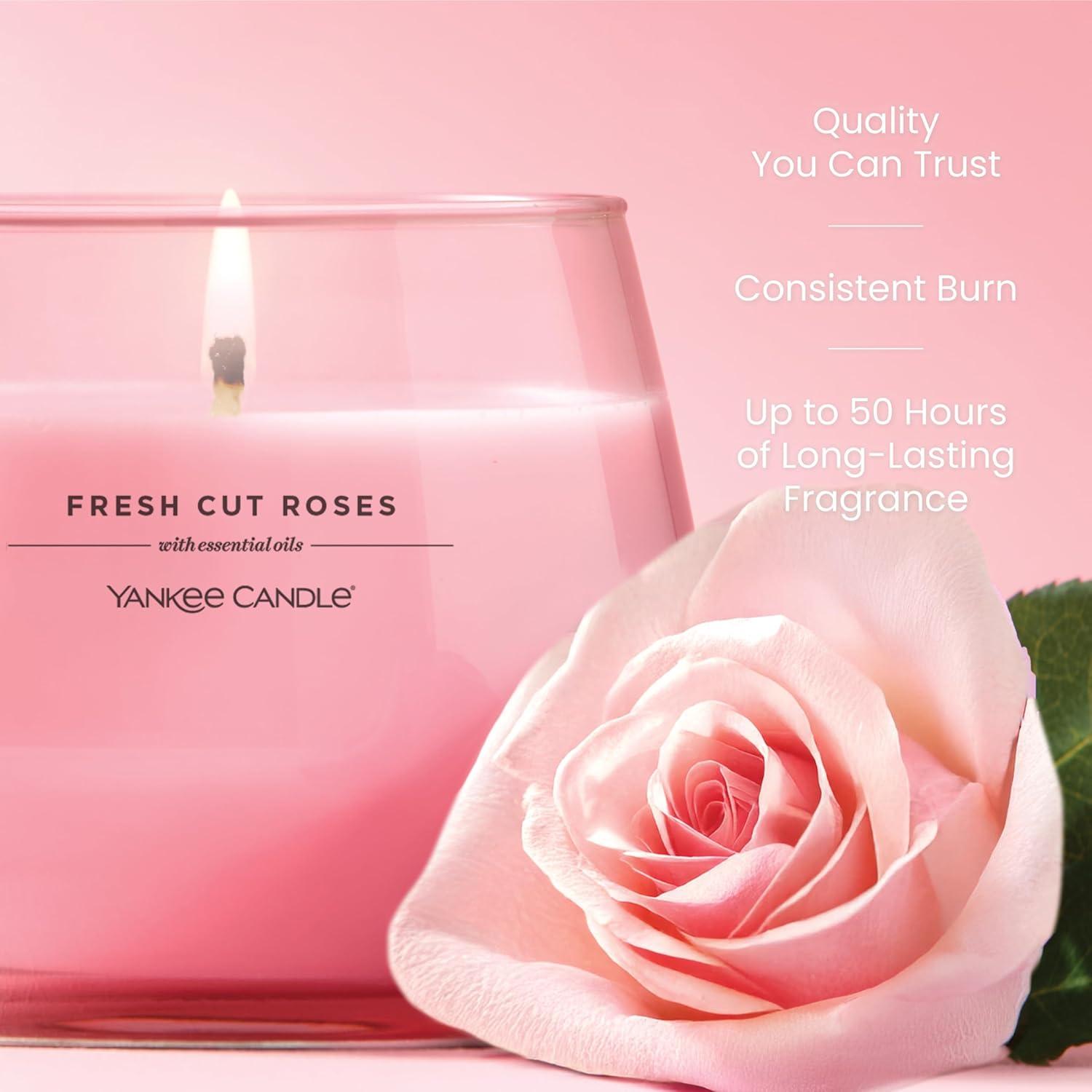 imageYankee Candle Studio Scented Candle with up to 50 Hour Burn Time Premium Plant Wax Blend for Consistent Burn 10 oz Jar Candle with Room Filling Fragrance Iced Berry LemonadeFresh Cut Roses