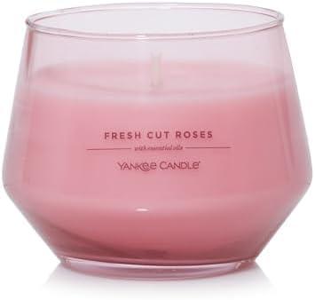 imageYankee Candle Studio Scented Candle with up to 50 Hour Burn Time Premium Plant Wax Blend for Consistent Burn 10 oz Jar Candle with Room Filling Fragrance Iced Berry LemonadeFresh Cut Roses