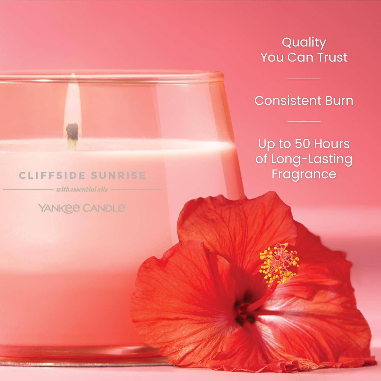 imageYankee Candle Studio Scented Candle with up to 50 Hour Burn Time Premium Plant Wax Blend for Consistent Burn 10 oz Jar Candle with Room Filling Fragrance Iced Berry LemonadeCliffside Sunrise