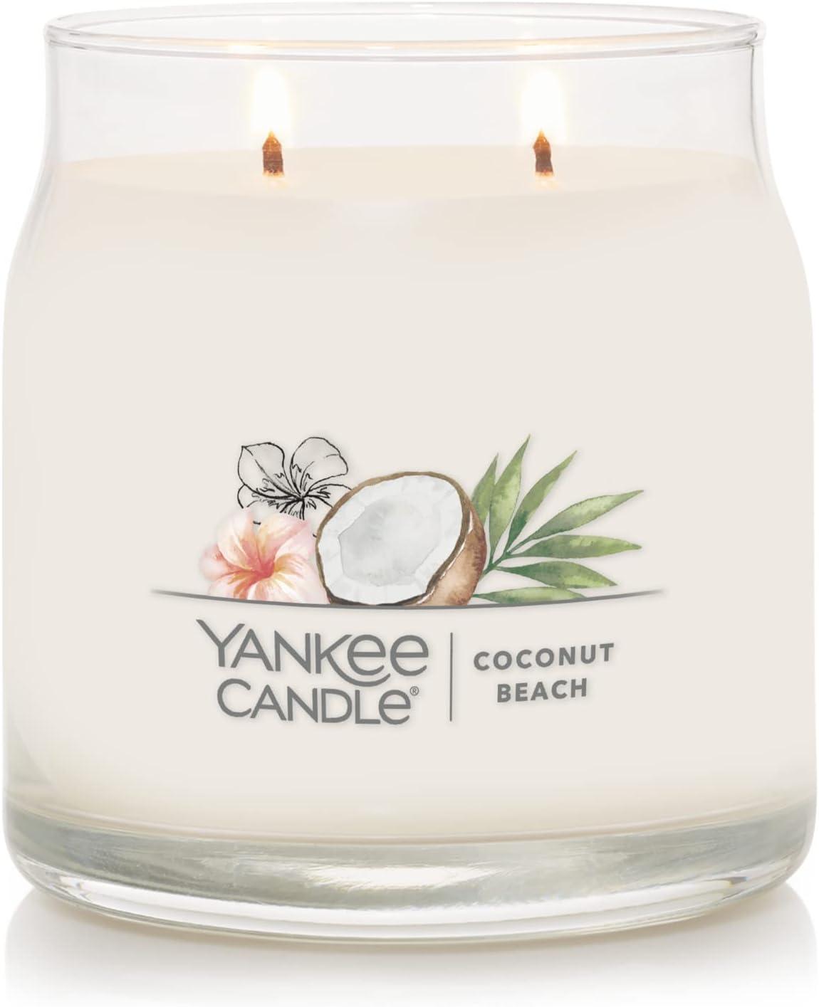 imageYankee Candle Studio Scented Candle with up to 50 Hour Burn Time Premium Plant Wax Blend for Consistent Burn 10 oz Jar Candle with Room Filling Fragrance Iced Berry LemonadeCoconut Beach