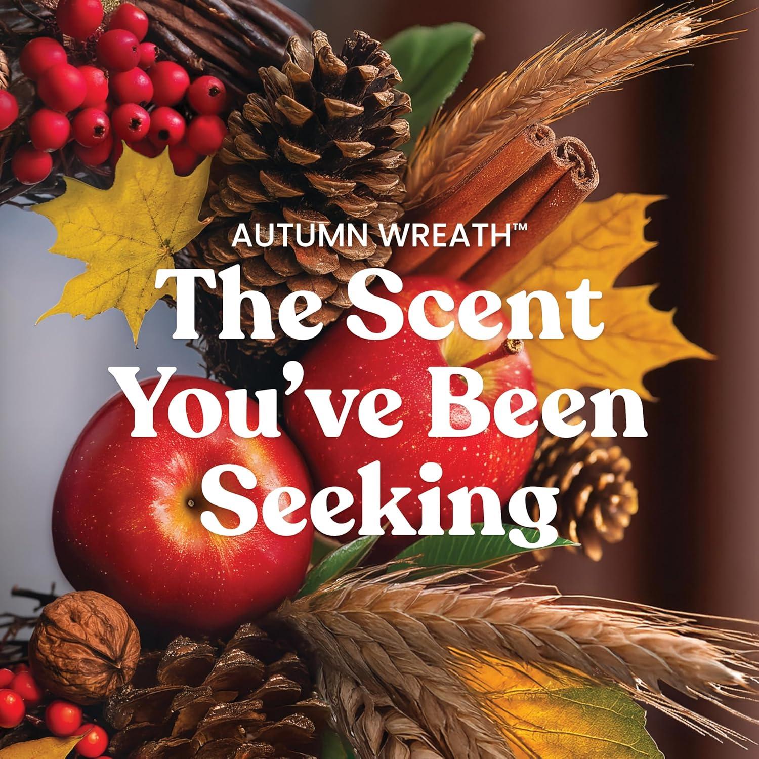 imageYankee Candle Sugared Cinnamon Apple Scented Candle 22oz Large Jar with up to 150 Hour Burn Time GiftableAutumn Wreath