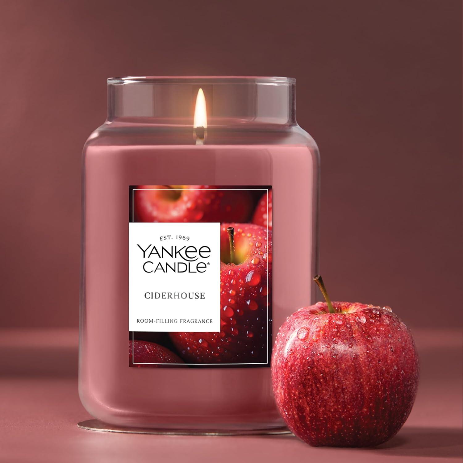 imageYankee Candle Sugared Cinnamon Apple Scented Candle 22oz Large Jar with up to 150 Hour Burn Time GiftableCiderhouse