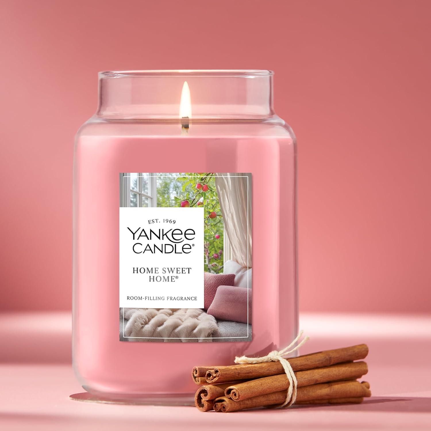 imageYankee Candle Sugared Cinnamon Apple Scented Candle 22oz Large Jar with up to 150 Hour Burn Time GiftableHome Sweet Home