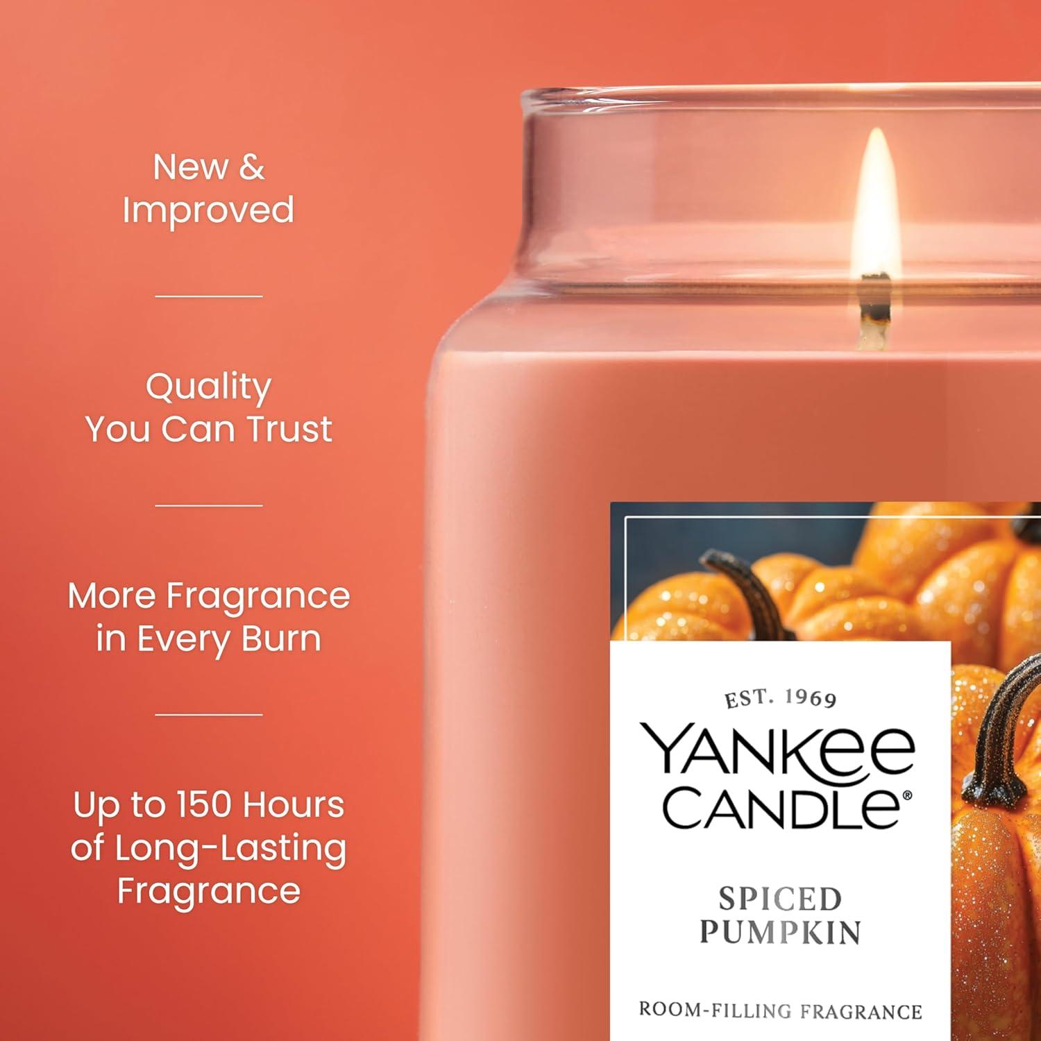 imageYankee Candle Sugared Cinnamon Apple Scented Candle 22oz Large Jar with up to 150 Hour Burn Time GiftableSpiced Pumpkin
