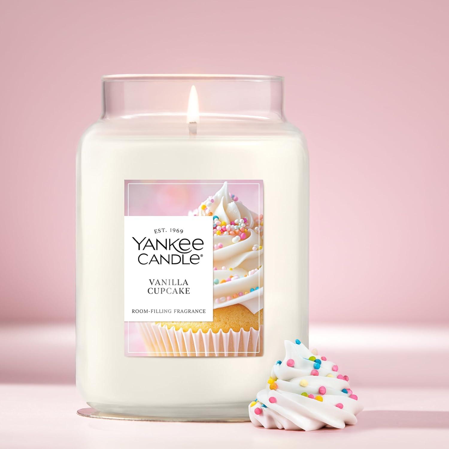 imageYankee Candle Vanilla Cupcake Scented Candle 22oz Large Jar with up to 150 Hour Burn Time Giftable BirthdaysVanilla Cupcake