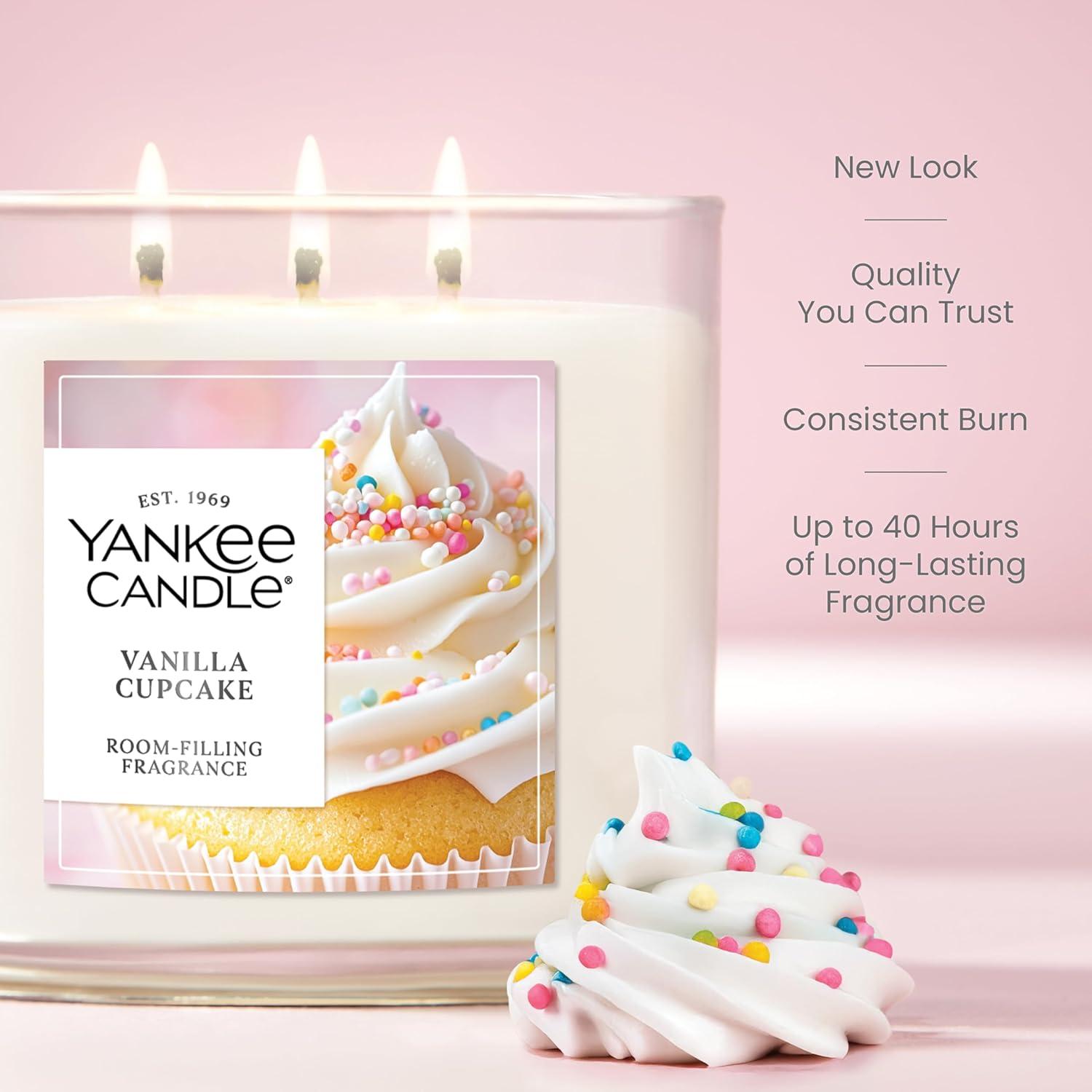 imageYankee Candle Vanilla Cupcake Scented Candle 22oz Large Jar with up to 150 Hour Burn Time Giftable BirthdaysVanilla Cupcake