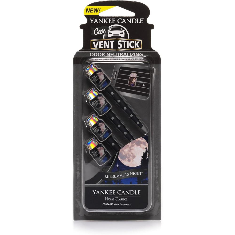 imageYankee Candle Car Air Fresheners Car Vent Stick MidSummers Night Scented Includes 4 Odor Neutralizing Sticks Each Lasts Up To 2 Weeks4 Count