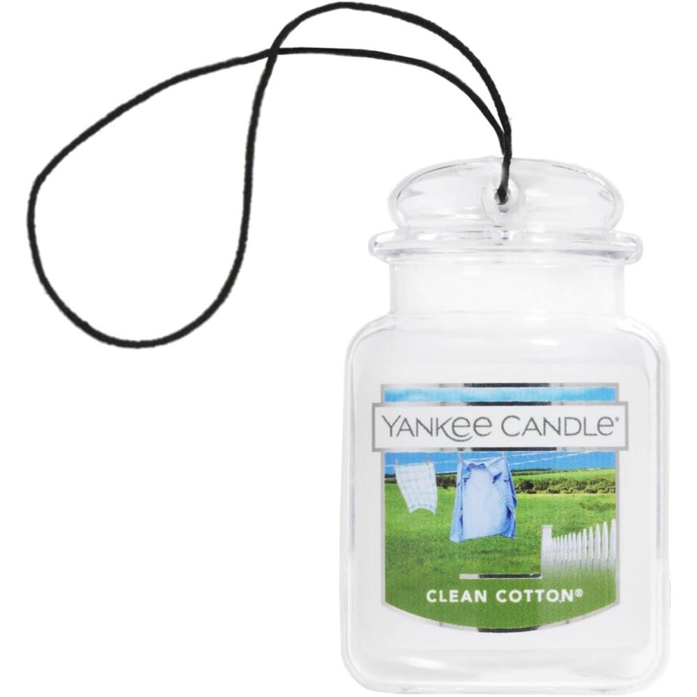 imageYankee Candle Car Air Fresheners Hanging Car Jar Ultimate Black Cherry Scented Neutralizes Odors Up To 30 DaysClean Cotton
