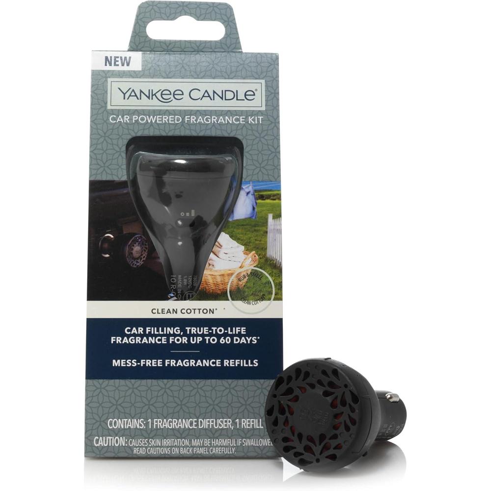 imageYankee Candle Car Powered Fragrance Diffuser Refill Midsummer NightClean Cotton