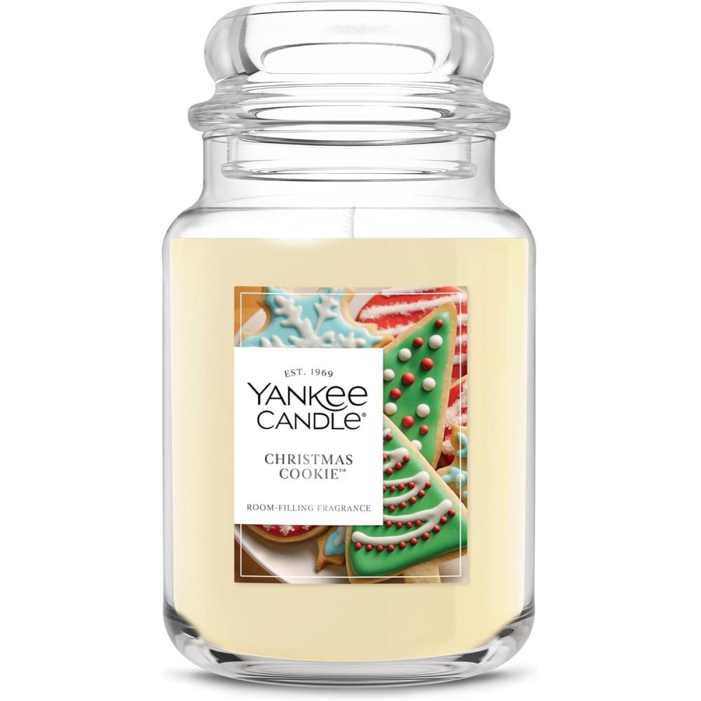 imageYankee Candle Christmas Cookie Scented Candle 22oz Large Jar with up to 150 Hour Burn Time Giftable HolidaysChristmas Cookie