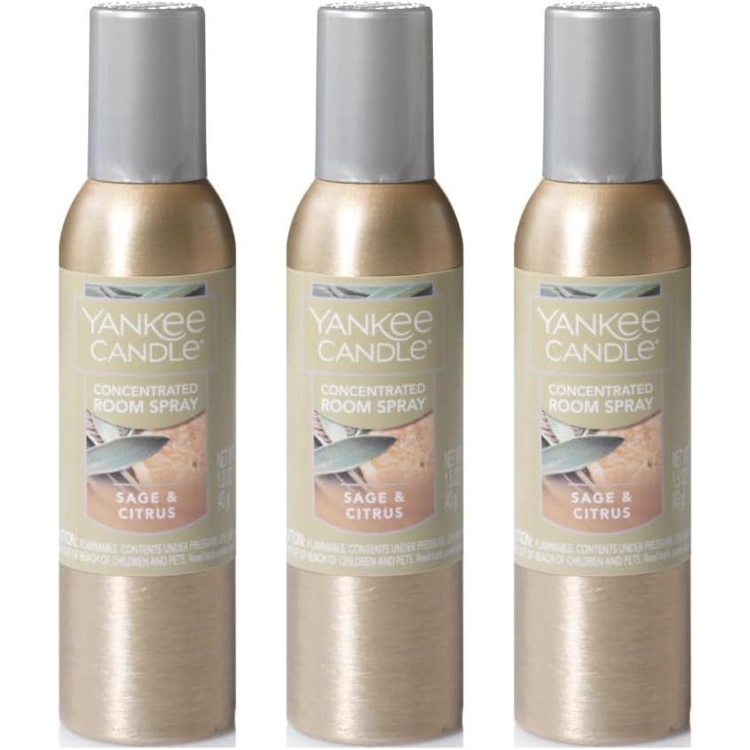 imageYankee Candle Concentrated Air Freshener Room Spray Odor Eliminator for Home Bathroom Sage ampamp Citrus 15 Oz Pack of 3