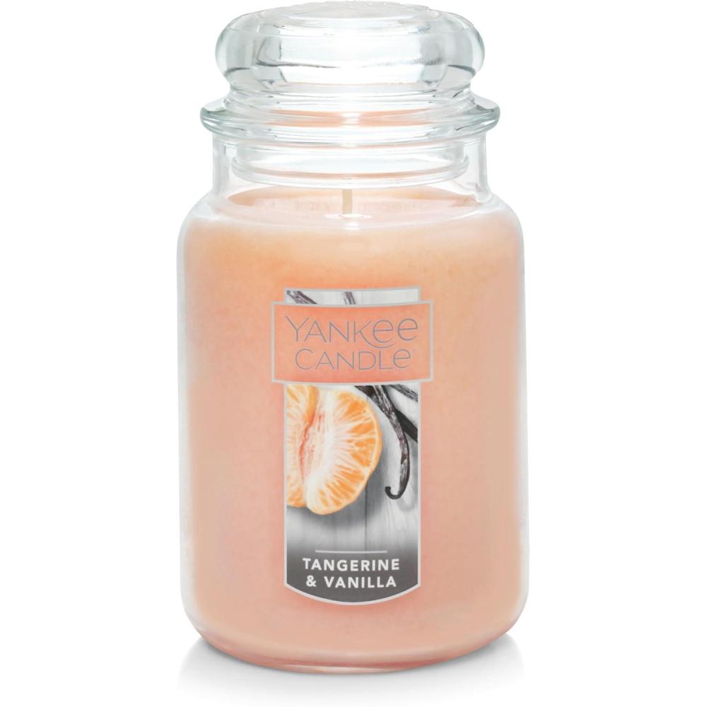 imageYankee Candle French Vanilla Scented Classic 22oz Large Jar Single Wick Candle Over 110 Hour Burn Time Ideal for Entertaining Personal Relaxation GiftingTangerine  Vanilla