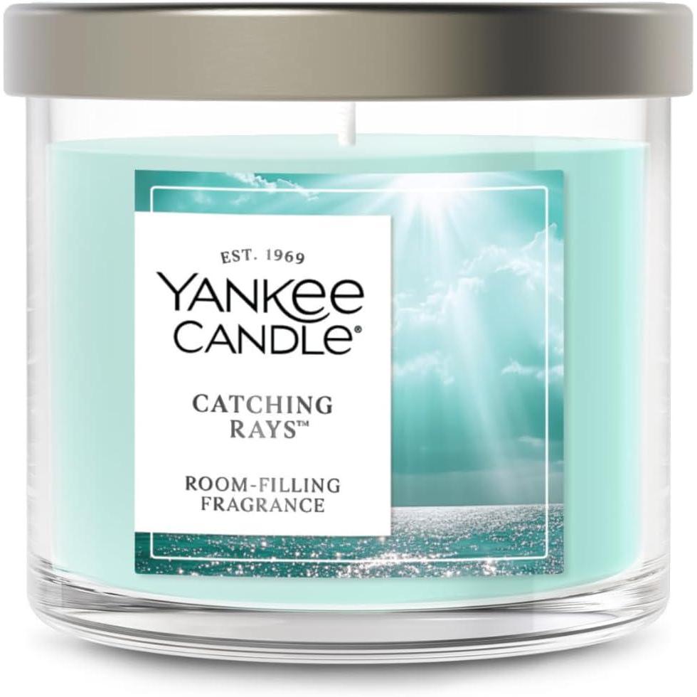 imageYankee Candle Large Tumbler Scented Candle with up to 80 Hour Burn Time Premium Plant Wax Blend for Consistent Burn 20 oz Tumbler Candle with Room Filling Fragrance Sicilian LemonCatching Rays