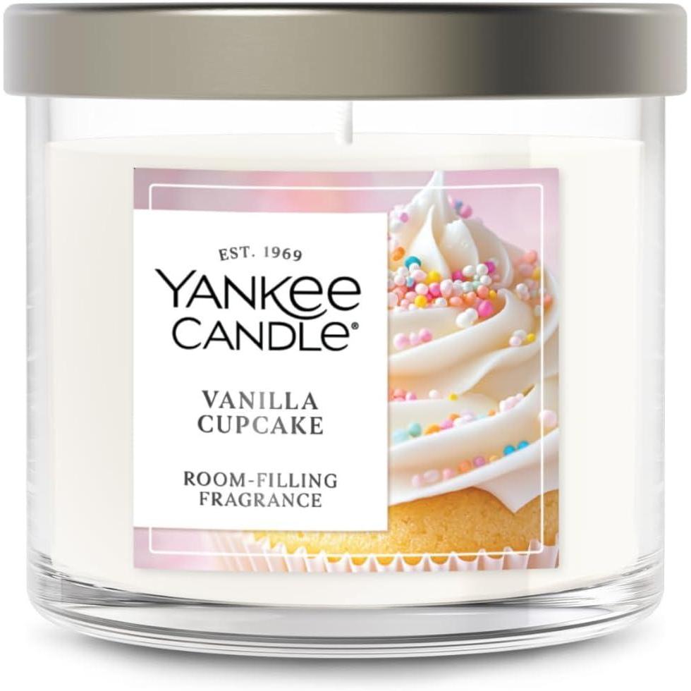 imageYankee Candle Large Tumbler Scented Candle with up to 80 Hour Burn Time Premium Plant Wax Blend for Consistent Burn 20 oz Tumbler Candle with Room Filling Fragrance Christmas CookieVanilla Cupcake