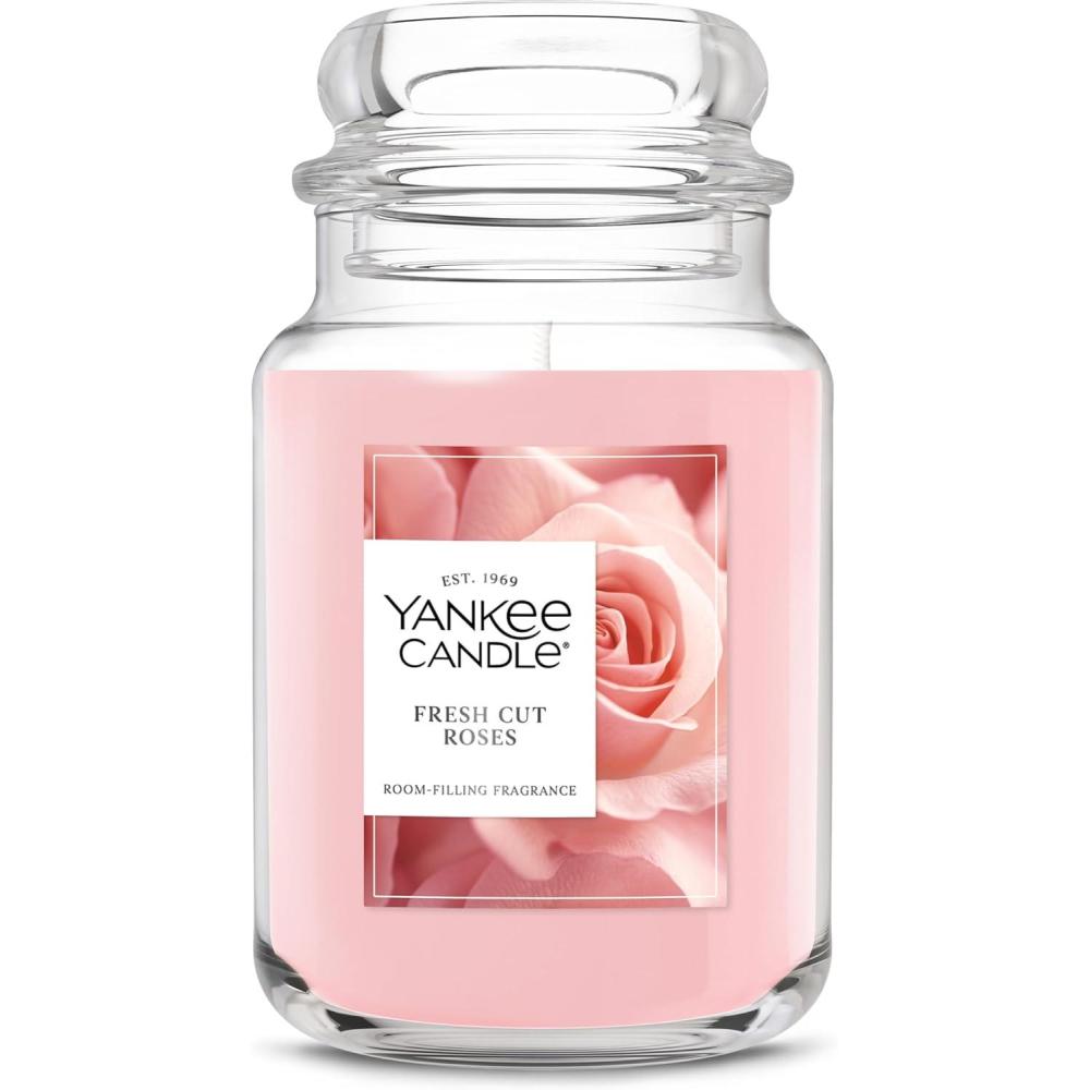 imageYankee Candle Midnight Jasmine Scented Candle 22oz Large Jar with up to 150 Hour Burn Time GiftableFresh Cut Roses