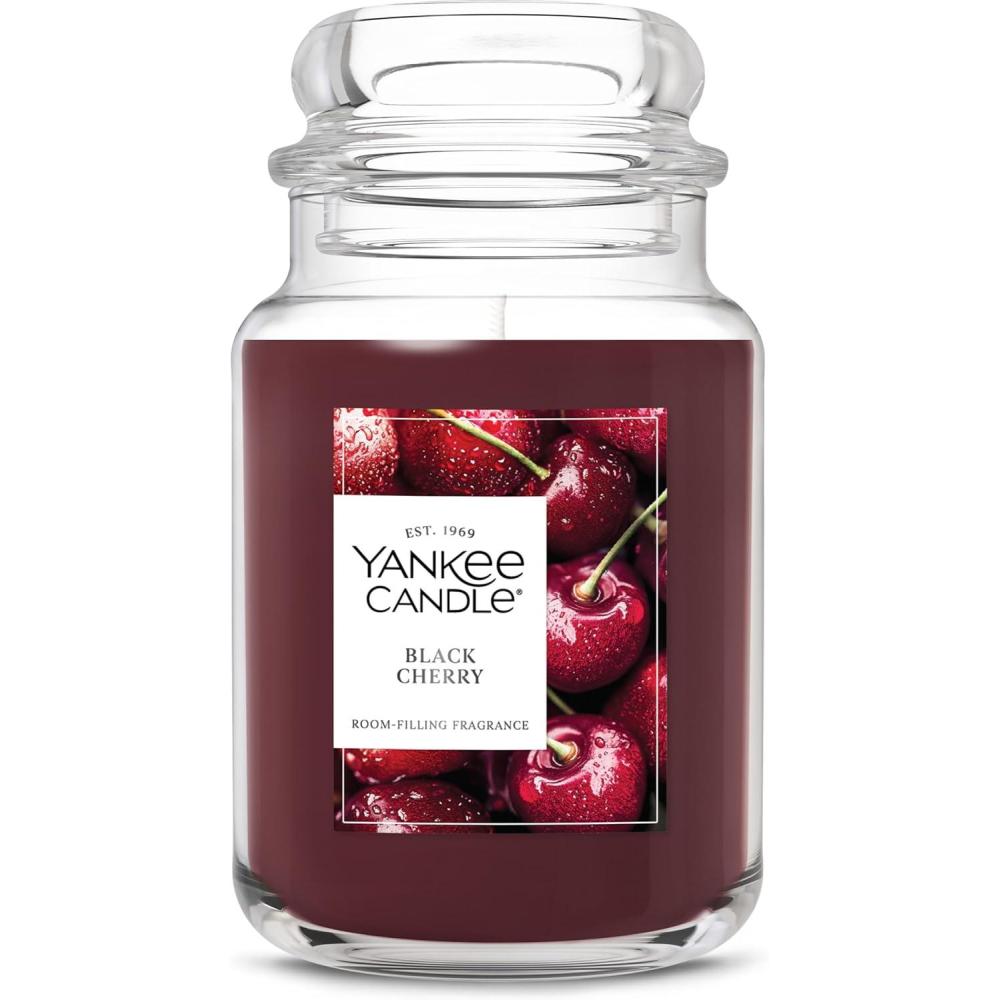 imageYankee Candle Pink Sands Scented Candle 22oz Large Jar with up to 150 Hour Burn Time Giftable BirthdaysBlack Cherry
