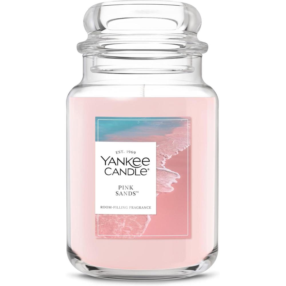 imageYankee Candle Pink Sands Scented Candle 22oz Large Jar with up to 150 Hour Burn Time Giftable BirthdaysPink Sands