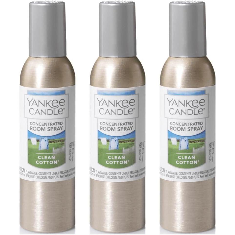 imageYankee Candle Room Spray Mystery Box  4 Pack Assorted Scents  Long Lasting Home ampamp Car Air Freshener Odor Eliminator Room Deodorizer 15 oz Each 4 Sprays TotalClean Cotton