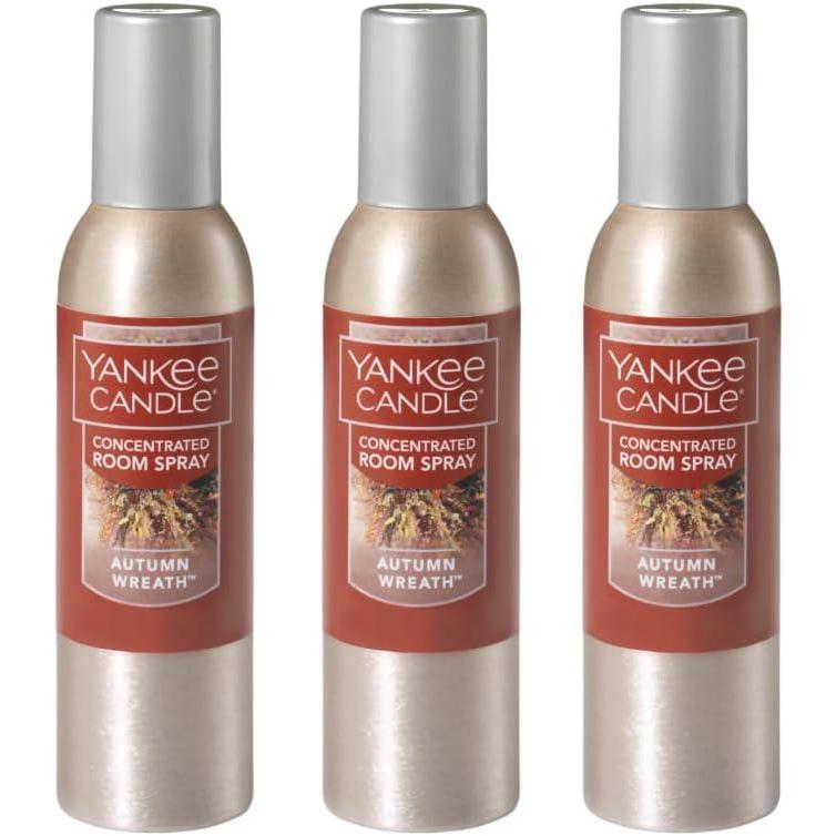imageYankee Candle Room Spray Mystery Box  4 Pack Assorted Scents  Long Lasting Home ampamp Car Air Freshener Odor Eliminator Room Deodorizer 15 oz Each 4 Sprays TotalAutumn Wreath