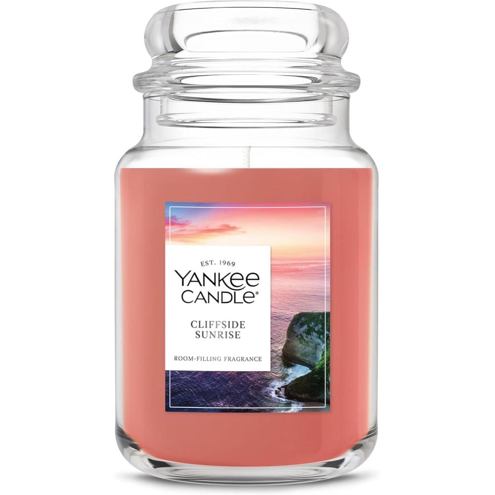 imageYankee Candle Sage ampamp Citrus Scented Candle 22oz Large Jar with up to 150 Hour Burn Time Giftable BirthdaysCliffside Sunrise