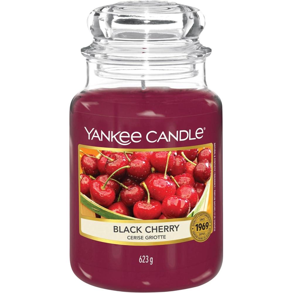 imageYankee Candle Scented Candle  Black Cherry Large Jar  Long Burning Candles up to 150 Hours  Perfect Mothers Day and Easter Gifts for Women