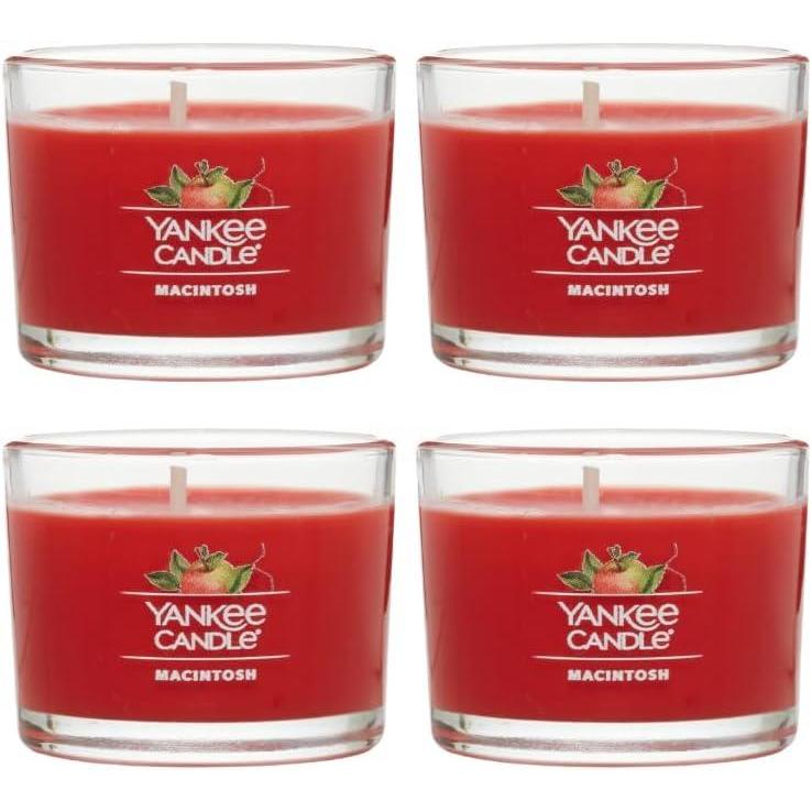 imageYankee Candle Signature Votive Mini Candle Jar Coconut Beach Scent Natural Soy Wax Blend Candle with Natural Fiber Wick 13 OZ Glass Jar Pack of 4Macintosh